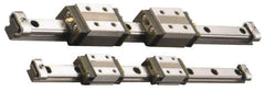 THK - 24mm Block L x 16mm W x 8.9mm H, 10mm Transverse Hole Spcg, 10mm Lateral Hole Spcg, 4-Way Compact HSR Assembly - M2x2.5 Block Hole, 275mm Rail L x 8mm W x 6mm H, 11mm Assembly H, 4mm Overhang - Top Tool & Supply