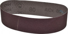 3M - 2" Wide x 18-15/16" OAL, 80 Grit, Aluminum Oxide Abrasive Belt - Aluminum Oxide, Medium, Coated, X Weighted Cloth Backing, Series 341D - Top Tool & Supply