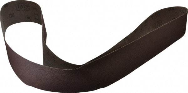 3M - 3" Wide x 72" OAL, 80 Grit, Aluminum Oxide Abrasive Belt - Aluminum Oxide, Medium, Coated, X Weighted Cloth Backing, Series 341D - Top Tool & Supply