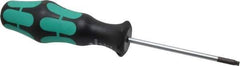 Wera - T15 Torx Driver - 3-3/16" Blade Length, 6-7/8" OAL, Ergonomic Handle - Top Tool & Supply