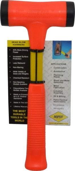 NUPLA - 24 oz Head 1-3/4" Face Diam Fiberglass Slim Head Dead Blow Hammer - 12" OAL, Fiberglass Handle - Top Tool & Supply