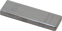 Mitutoyo - 0.123" Rectangular Steel Gage Block - Accuracy Grade 0, Includes Certificate of Inspection - Top Tool & Supply