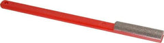 3M - 1-3/4" OAL Very Fine Half Round Sharpener Diamond File - 1/2" Wide, 1-3/4 LOC, Red - Top Tool & Supply