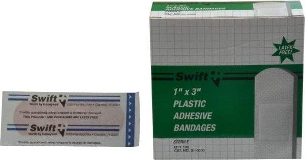 North - 3" Long x 1" Wide, General Purpose Self-Adhesive Bandage - Beige, Plastic Bandage - Top Tool & Supply