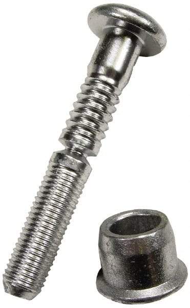 HUCK - Button Head Steel Lockbolt Blind Rivet - 3/8" to 1/2" Grip, 1/2" Head Diam, 1/4" Body Diam - Top Tool & Supply