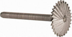 Made in USA - 5/8" Cut Diam, 1/8" Shank Diam, Double Angle Head Double Cut Burr - High Speed Steel, 1/8" LOC, 1-1/2" OAL - Top Tool & Supply