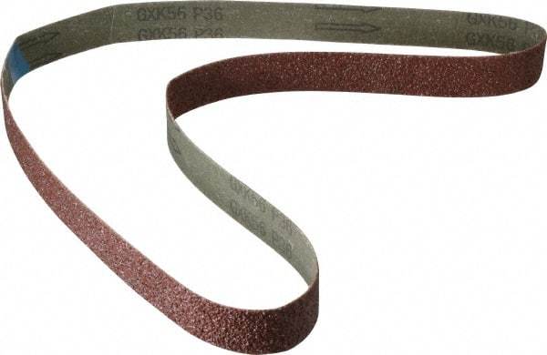 Tru-Maxx - 1" Wide x 42" OAL, 36 Grit, Aluminum Oxide Abrasive Belt - Aluminum Oxide, Very Coarse, Coated, X Weighted Cloth Backing - Top Tool & Supply