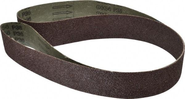 Tru-Maxx - 2" Wide x 60" OAL, 36 Grit, Aluminum Oxide Abrasive Belt - Aluminum Oxide, Very Coarse, Coated, X Weighted Cloth Backing - Top Tool & Supply