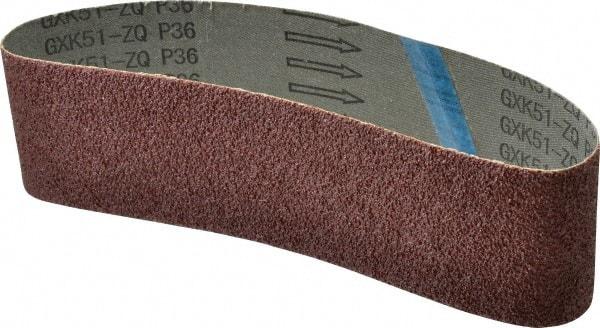 Tru-Maxx - 3" Wide x 24" OAL, 36 Grit, Aluminum Oxide Abrasive Belt - Aluminum Oxide, Very Coarse, Coated - Top Tool & Supply