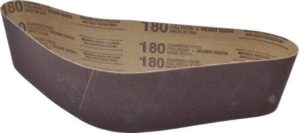 Tru-Maxx - 4" Wide x 36" OAL, 180 Grit, Aluminum Oxide Abrasive Belt - Aluminum Oxide, Very Fine, Coated, X Weighted Cloth Backing - Top Tool & Supply