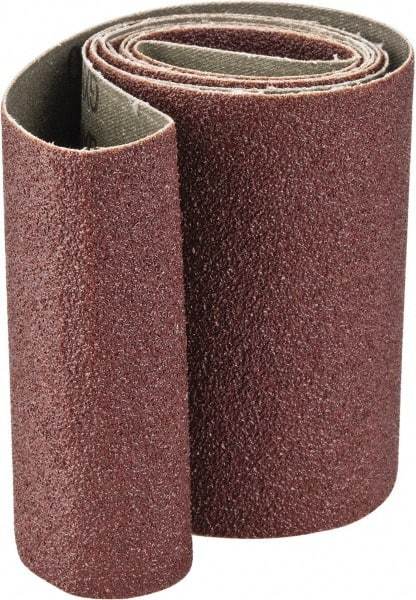 Tru-Maxx - 4" Wide x 60" OAL, 60 Grit, Aluminum Oxide Abrasive Belt - Aluminum Oxide, Medium, Coated, X Weighted Cloth Backing - Top Tool & Supply