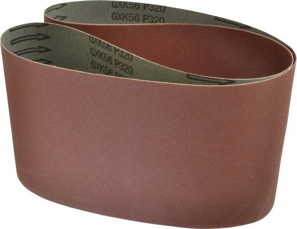 Tru-Maxx - 6" Wide x 48" OAL, 320 Grit, Aluminum Oxide Abrasive Belt - Aluminum Oxide, Extra Fine, Coated, X Weighted Cloth Backing - Top Tool & Supply