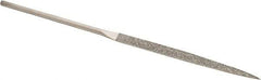 Value Collection - 5-1/2" OAL Fine Barrette Needle Diamond File - 13/64" Wide x 3/32" Thick, 2-3/4 LOC - Top Tool & Supply