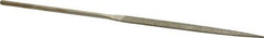 Value Collection - 5-1/2" OAL Medium Point Needle Diamond File - 13/64" Wide x 3/64" Thick, 2-3/4 LOC - Top Tool & Supply