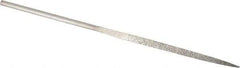 Value Collection - 5-1/2" OAL Medium Three Square Needle Diamond File - 9/64" Wide x 9/64" Thick, 2-3/4 LOC - Top Tool & Supply