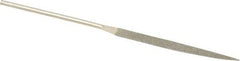 Value Collection - 5-1/2" OAL Medium Knife Needle Diamond File - 3/16" Wide x 1/16" Thick, 2-3/4 LOC - Top Tool & Supply