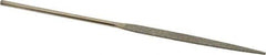 Value Collection - 5-1/2" OAL Coarse Taper Needle Diamond File - 13/64" Wide x 3/64" Thick, 2-3/4 LOC - Top Tool & Supply