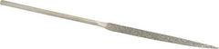 Value Collection - 5-1/2" OAL Coarse Knife Needle Diamond File - 3/16" Wide x 1/16" Thick, 2-3/4 LOC - Top Tool & Supply