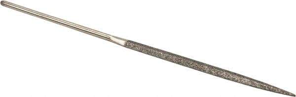 Value Collection - 5-1/2" OAL Coarse Triangular Needle Diamond File - 11/64" Wide x 5/64" Thick, 2-3/4 LOC - Top Tool & Supply