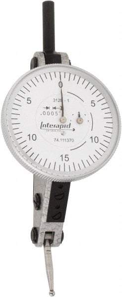 INTERAPID - 0.06 Inch Range, 0.0005 Inch Dial Graduation, Dial Test Indicator - Includes Attachments - Top Tool & Supply