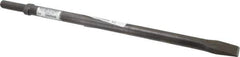 Made in USA - 1" Head Width, 18" OAL, Flat Chisel - Round Drive, 0.68" Round Shank, Alloy Steel - Top Tool & Supply