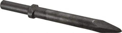 Made in USA - 9" OAL, Moil Point Chisel - Round Drive, Round Shank, Alloy Steel - Top Tool & Supply