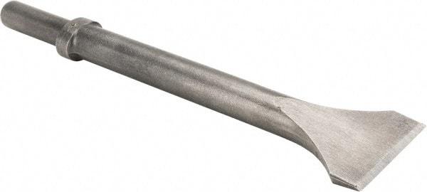 Made in USA - 2" Head Width, 12" OAL, Scaling Chisel - Round Drive, Round Shank, Alloy Steel - Top Tool & Supply