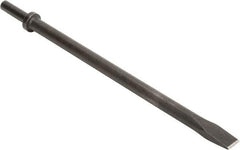 Made in USA - 1" Head Width, 18" OAL, Flat Chisel - Round Drive, Round Shank, Alloy Steel - Top Tool & Supply