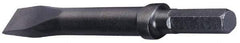 Made in USA - 1" Head Width, 18" OAL, 1/2" Shank Diam, Flat Chisel - Hex Drive, Hex Shank, Alloy Steel - Top Tool & Supply