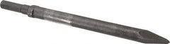 Made in USA - 12" OAL, 1/2" Shank Diam, Moil Point Chisel - Hex Drive, Hex Shank, Alloy Steel - Top Tool & Supply