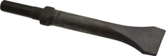 Made in USA - 2" Head Width, 9" OAL, 1/2" Shank Diam, Scaling Chisel - Hex Drive, Hex Shank, Alloy Steel - Top Tool & Supply