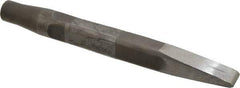 Made in USA - 15/16" Head Width, 9-1/2" OAL, Rivet Cutter Chisel - Round Drive, Round Shank, Alloy Steel - Top Tool & Supply