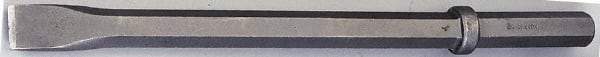 Made in USA - 24" OAL, 1-1/4" Shank Diam, Moil Point Chisel - Hex Drive, Hex Shank, Alloy Steel - Top Tool & Supply