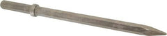 Made in USA - 18-1/4" OAL, 1" Shank Diam, Moil Point Chisel - Hex Drive, Hex Shank, Alloy Steel - Top Tool & Supply