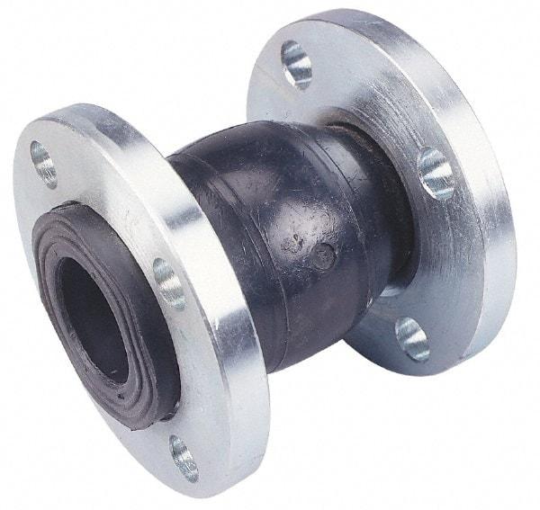 Unisource Mfg. - 2-1/2" Pipe, Neoprene Single Arch Pipe Expansion Joint - 6" Long, 3/8" Extension, 1/2" Compression, 225 Max psi, Flanged - Top Tool & Supply