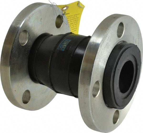 Unisource Mfg. - 2" Pipe, Neoprene Single Arch Pipe Expansion Joint - 6" Long, 3/8" Extension, 1/2" Compression, 225 Max psi, Flanged - Top Tool & Supply