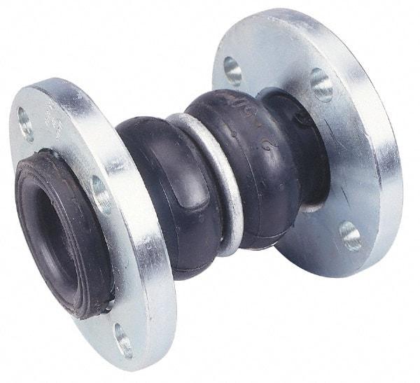 Unisource Mfg. - 1-1/2" Pipe, Neoprene Double Arch Pipe Expansion Joint - 7" Long, 1" Extension, 2" Compression, 225 Max psi, Flanged - Top Tool & Supply