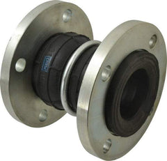 Unisource Mfg. - 3" Pipe, Neoprene Double Arch Pipe Expansion Joint - 7" Long, 1" Extension, 2" Compression, 225 Max psi, Flanged - Top Tool & Supply