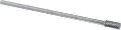 Atrax - 3/8" Cut Diam, 1/4" Shank Diam, Cylinder Head Single Cut Burr - Carbide, Flat End, 3/4" LOC, 6-3/4" OAL - Top Tool & Supply