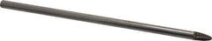 Atrax - 1/4" Cut Diam, 1/4" Shank Diam, Tree Head Single Cut Burr - Carbide, Radius End, 1/2" LOC, 6-3/4" OAL - Top Tool & Supply