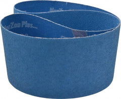 Norton - 4" Wide x 36" OAL, 60 Grit, Zirconia Alumina Abrasive Belt - Zirconia Alumina, Medium, Coated, X Weighted Cloth Backing, Series R823 - Top Tool & Supply