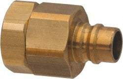 Parker - 1-1/2 Thread Brass Hydraulic Hose Valved Coupler - 350 psi, 175 GPM - Top Tool & Supply