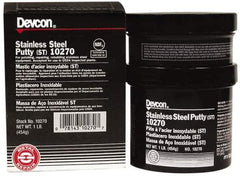 Devcon - 1 Lb Kit Gray Epoxy Resin Putty - 120°F (Wet), 250°F (Dry) Max Operating Temp - Top Tool & Supply