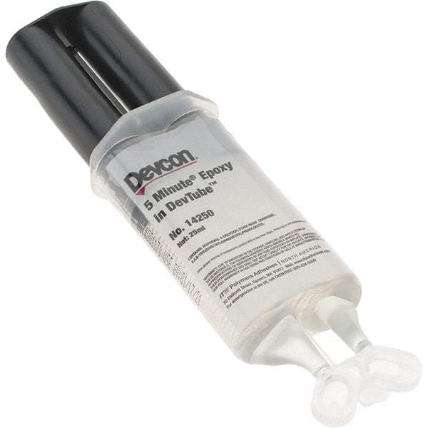 Devcon - 25 mL Tube Two Part Epoxy - 3 to 6 min Working Time, 1,900 psi Shear Strength - Top Tool & Supply