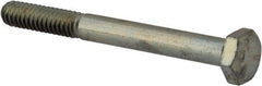 Made in USA - 1/4-20 UNC, 2-1/2" Length Under Head Hex Head Cap Screw - Top Tool & Supply