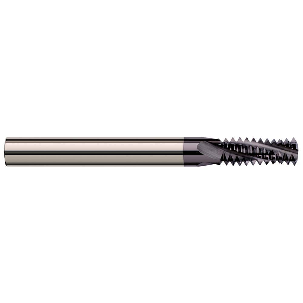 Harvey Tool - 1-12 Internal/External 12 TPI 3/4" Shank 6-Flute Solid Carbide Helical Flute Thread Mill - Exact Industrial Supply