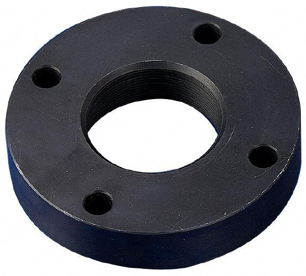 Keystone Threaded Products - 0.562-18 Int Thread, 1/4 - 3/8" Bar Diam, 2.6" Flange OD x 0.53" Thickness Precision Acme Mounting Flange - 4 Mounting Holes, Black Oxide Finish, Carbon Steel - Top Tool & Supply