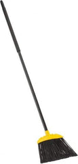 Rubbermaid - 10" Wide, Black Polypropylene Bristles, Metal Handle, Angled Broom - Flagged, Water Resistant - Top Tool & Supply