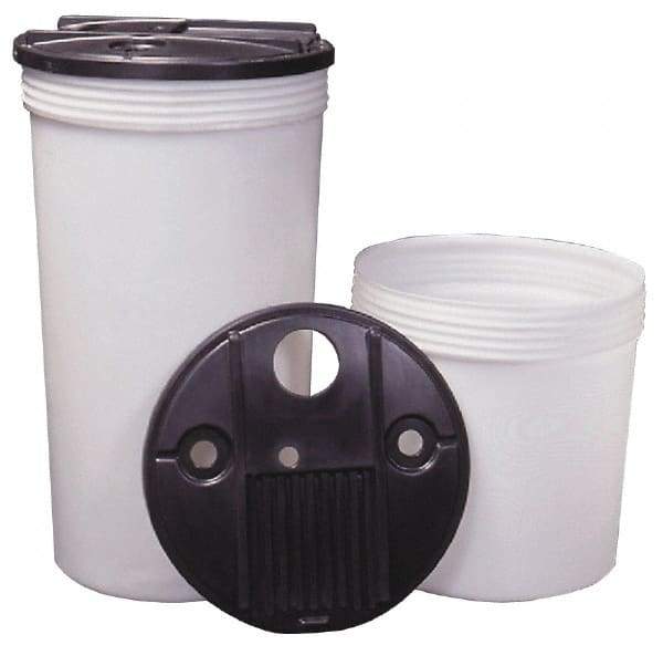 Made in USA - 55 Gallon Tapered Cylinder Plastic Tank - 40" High x 22" Diam - Top Tool & Supply