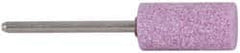 Grier Abrasives - 1/2 x 1" Head Diam x Thickness, W187, Cylinder, Aluminum Oxide Mounted Point - Top Tool & Supply